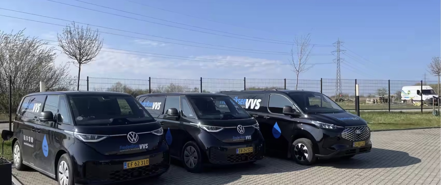 Eldrevne varevogne fra Frederiksen VVS