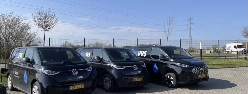 Eldrevne varevogne fra Frederiksen VVS